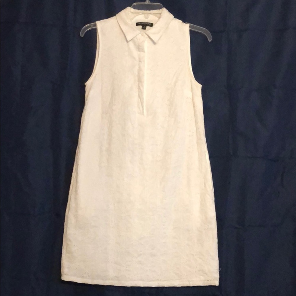 NWOT white shift dress